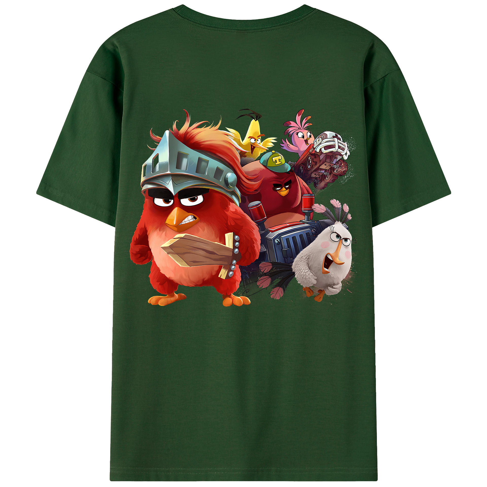 （画像用） Angry Birds アングリーバード 綿100％半袖Tシャツ（背面プリント）
